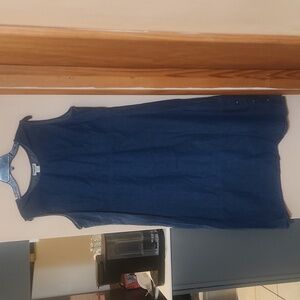 Vintage BRIDGEWATER STUDIO Denim Jumper Dress size 22WP